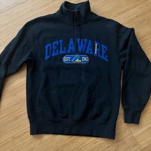 Black university of Delaware zip up jansport sweatshirt